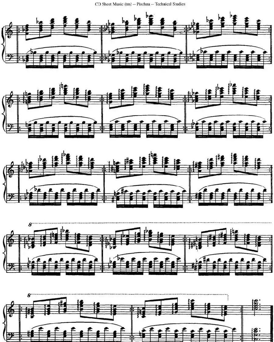 Technical Studies 60 Progressive Exercises （60首钢琴循序渐进练习曲 P71——80）