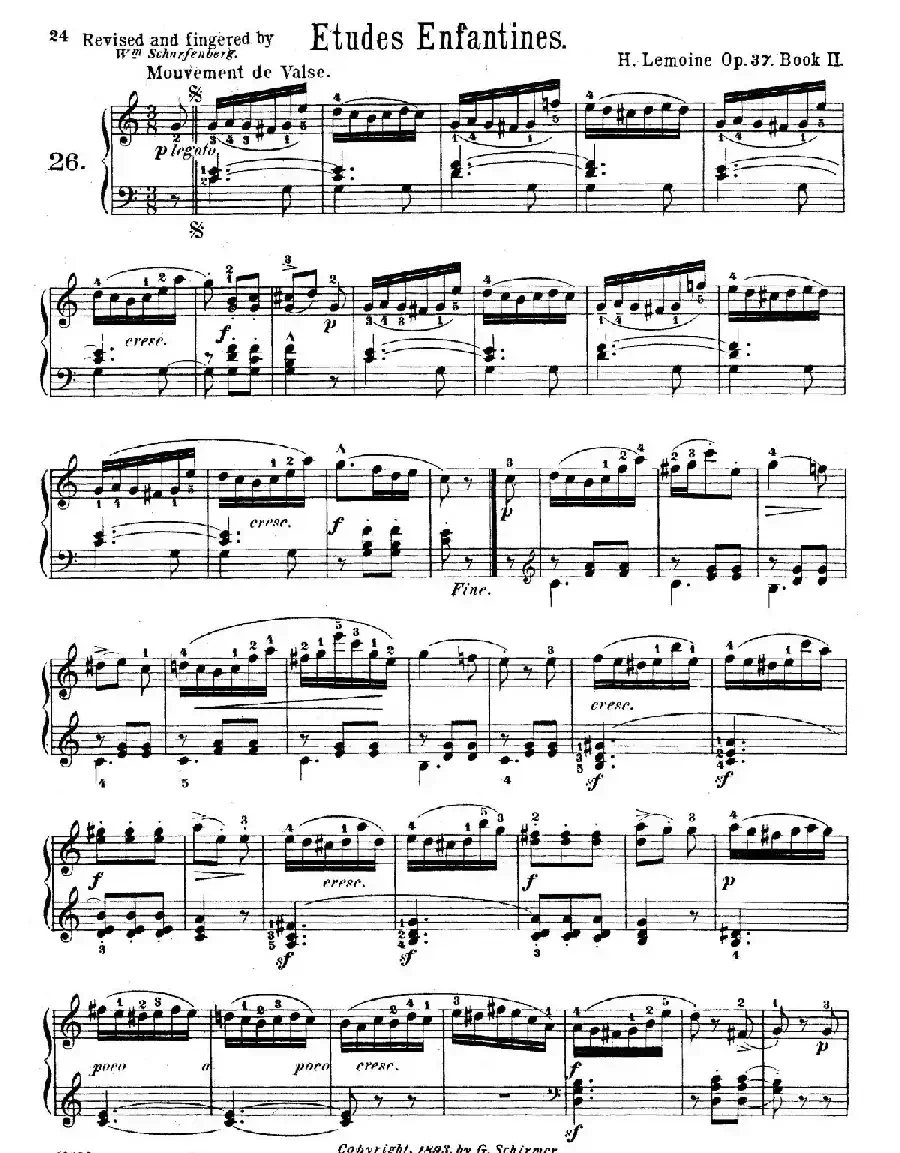 Etudes Enfantines Op.37（儿童钢琴练习曲 第26——30首）