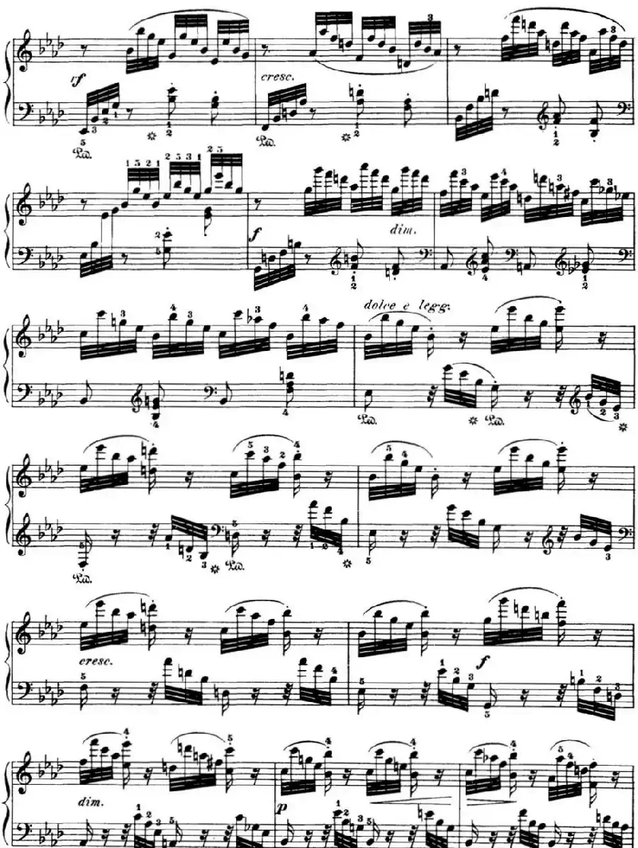 50首车尔尼Op.740钢琴手指灵巧技术练习曲（NO.6）