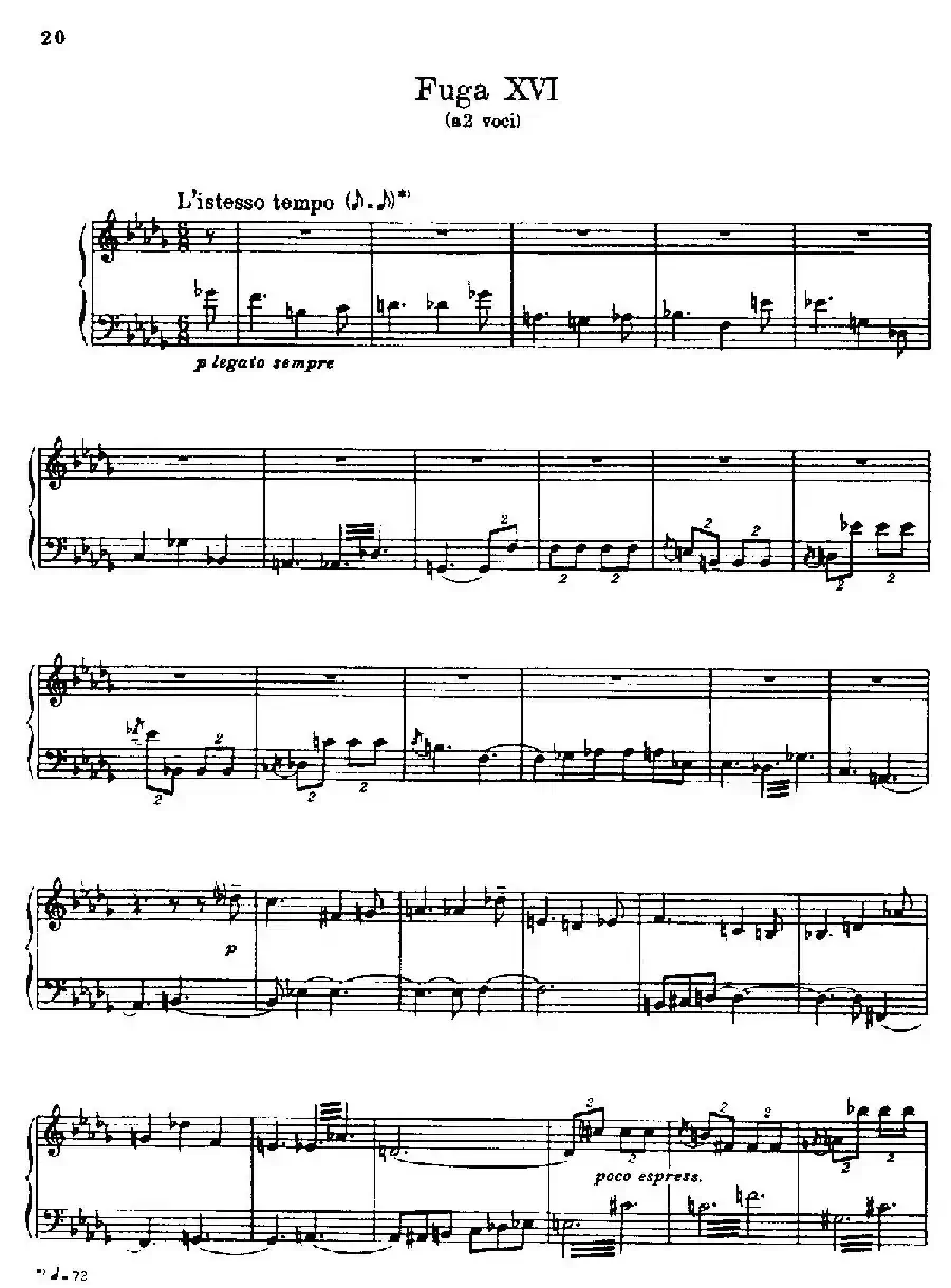 24 Preludes and Fugues Part.2 Op.45（24首前奏曲与赋格·第二部分·16）