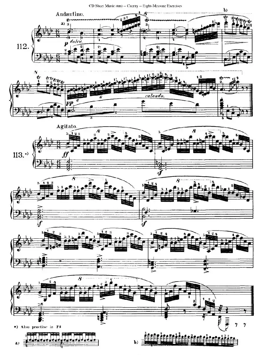 160 Eight- Measure Exercises.Op.821（车尔尼160首钢琴八小节练习曲（104——121））