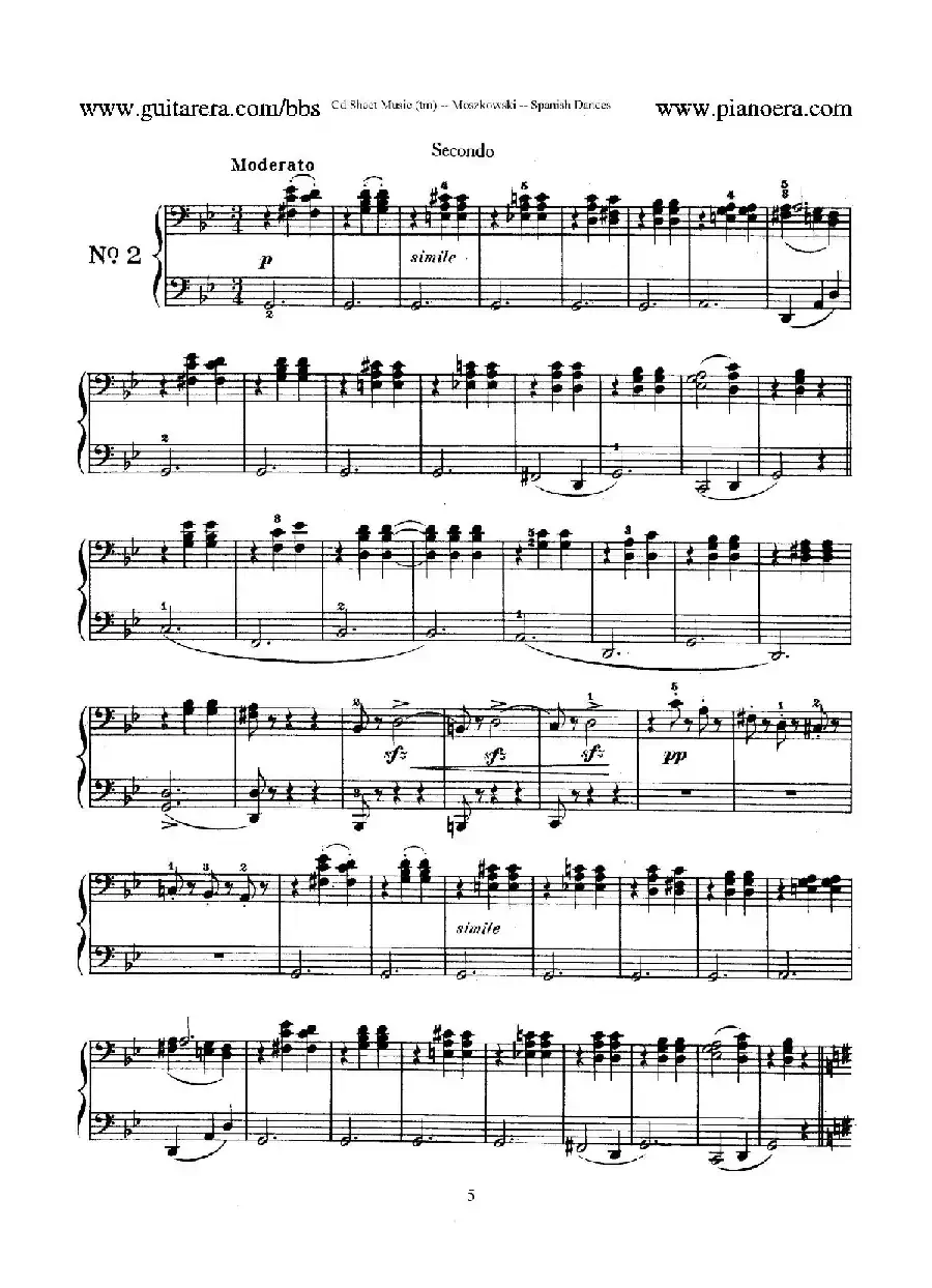 Spanish Dances Op.12（西班牙舞曲·四手联弹版）