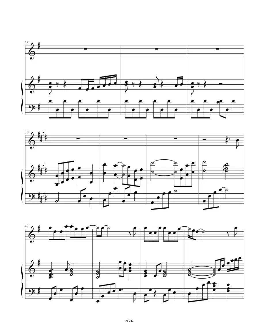 任性（钢琴伴奏谱）