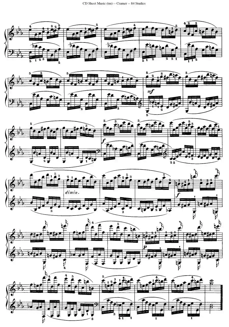Cramer - 84 exercices（56—60）（克拉莫84首钢琴练习曲）
