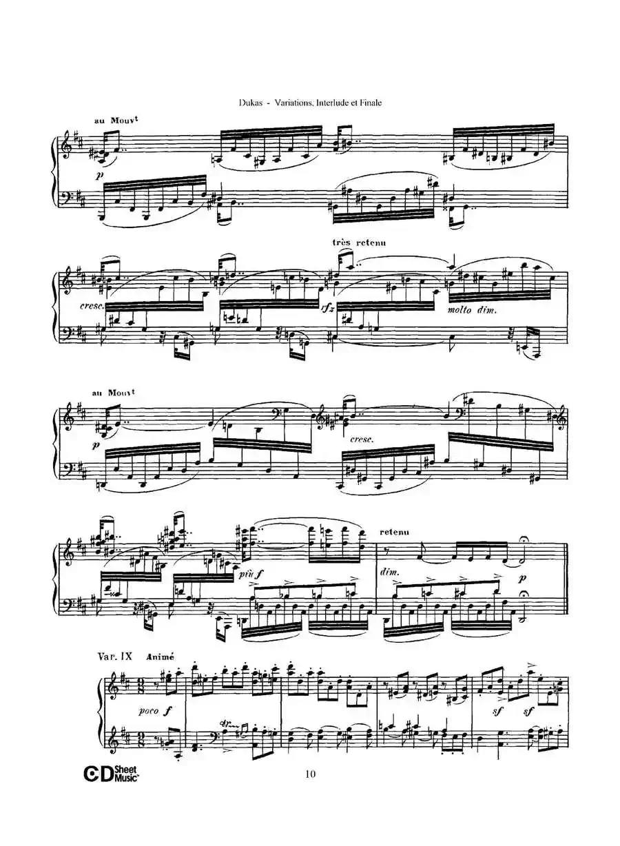 Variations, Interlude & Finale on theme de Rameau（拉摩主题变奏曲、间奏曲和终曲·第一部分）