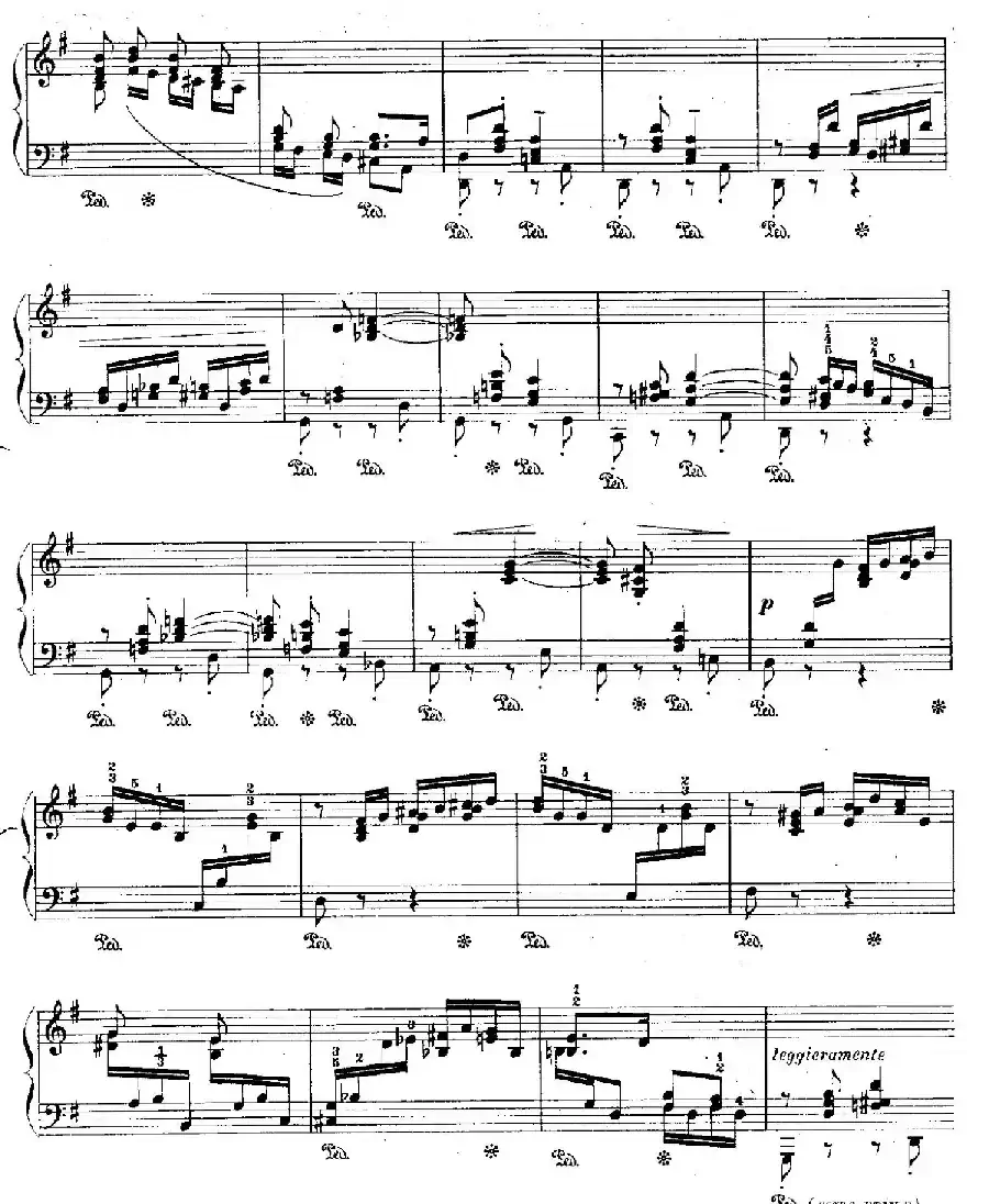 12 Etudes For The Left Hand Op.92 No.7（12首为左手而作的钢琴练习曲）