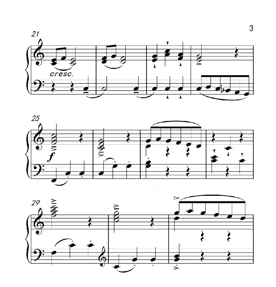 第三级A组 小指挥员（中国音乐学院钢琴考级作品1~6级）