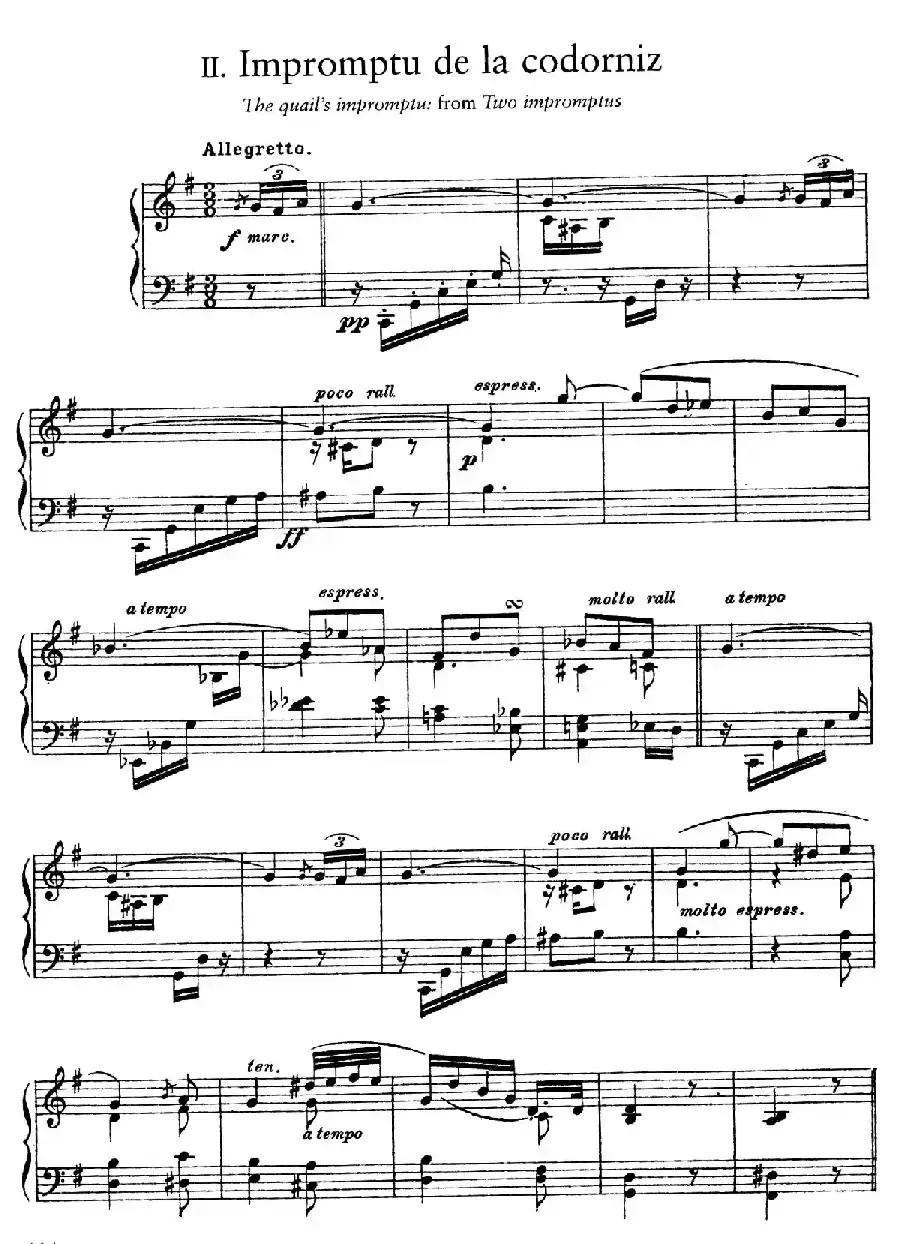 Impromptu De La Codorniz（少女即兴曲）
