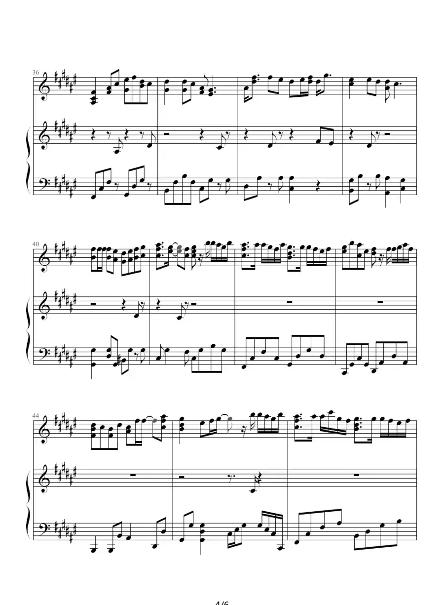 Twins - 饮歌（钢琴伴奏谱）（]shyyn 制谱版）