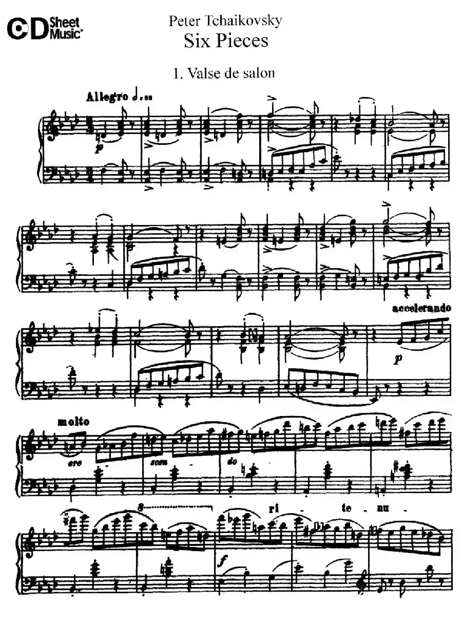Six Pieces Op.51（6首小品·1）