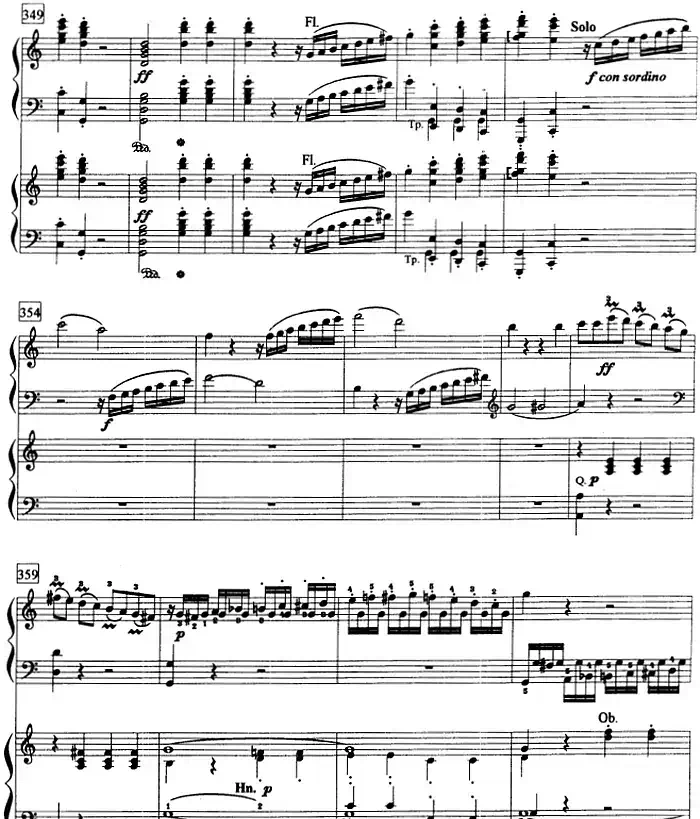 钢琴教程第八级 大型乐曲（C大调第一钢琴协奏曲 Op.15 第一乐章）