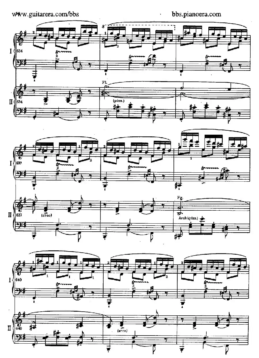 e小调第一钢琴协奏曲 Op.11（双钢琴版·第一乐章）
