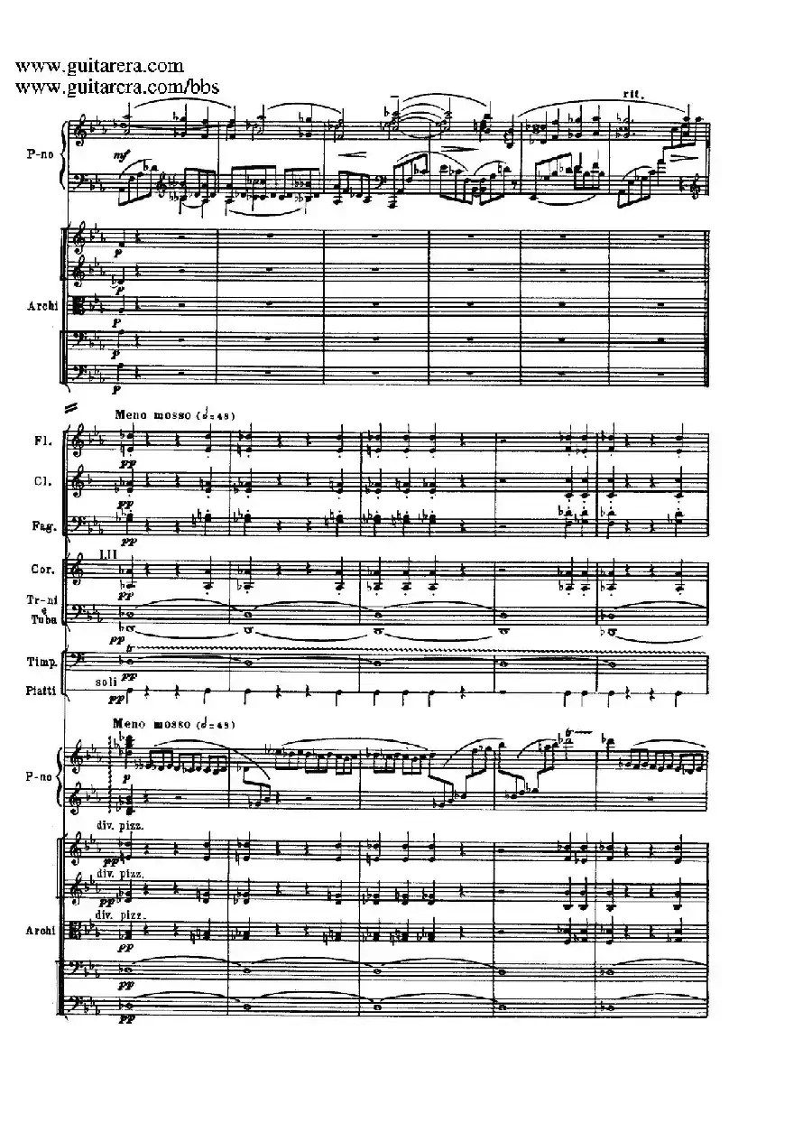 c小调第二钢琴协奏曲 Op.18（第三乐章总谱P13——24）