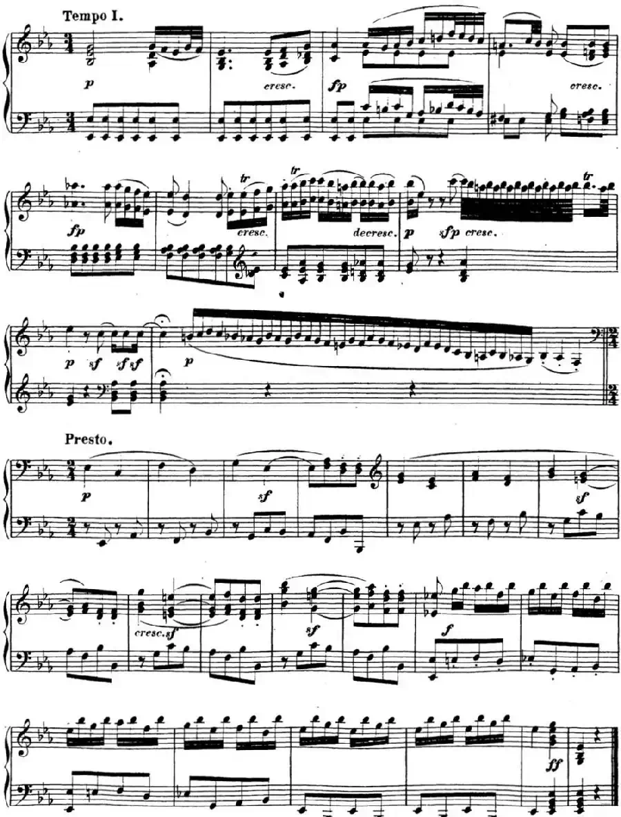 贝多芬钢琴奏鸣曲13 幻想奏鸣曲 降E大调 Op.27 No.1 E-flat major