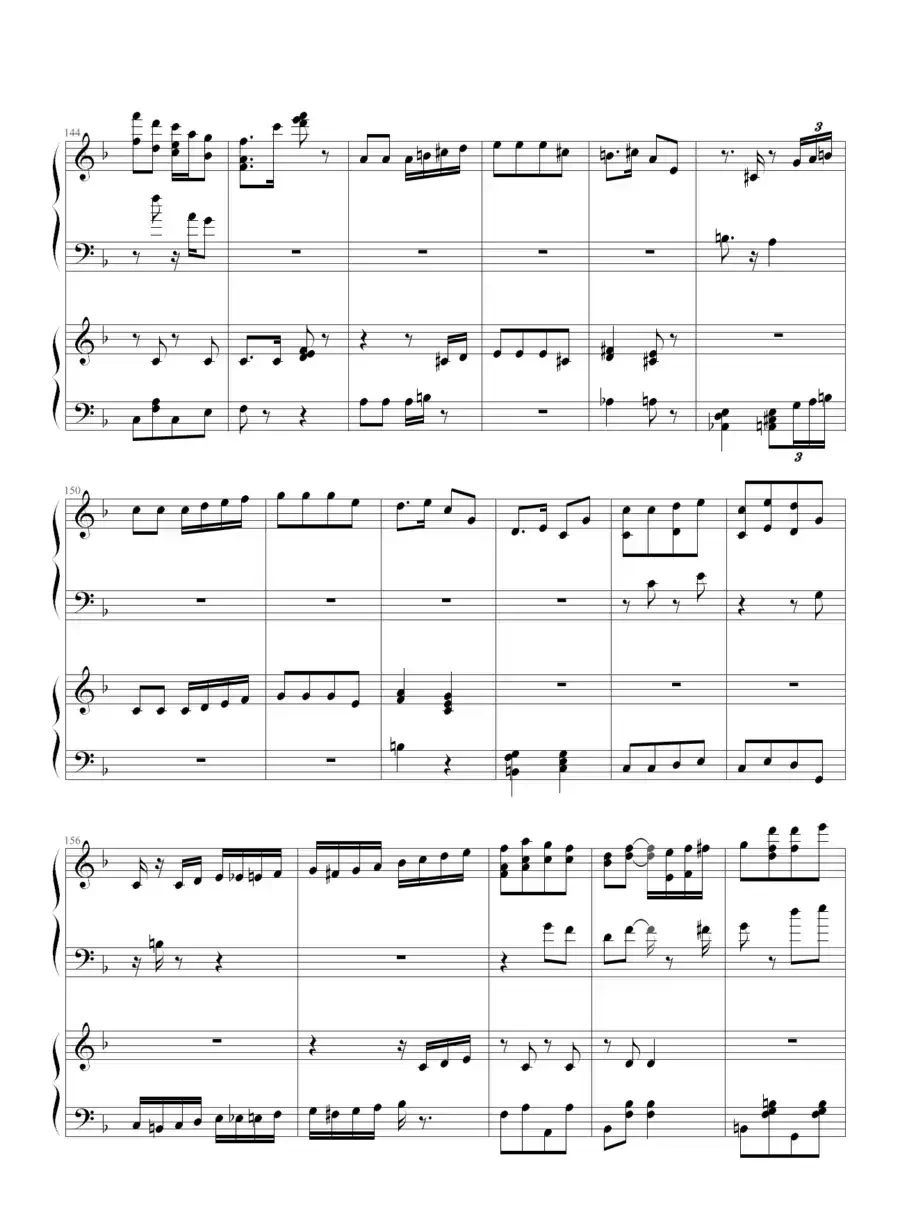 扬基嘟德尔(爵士版)(四手联弹)