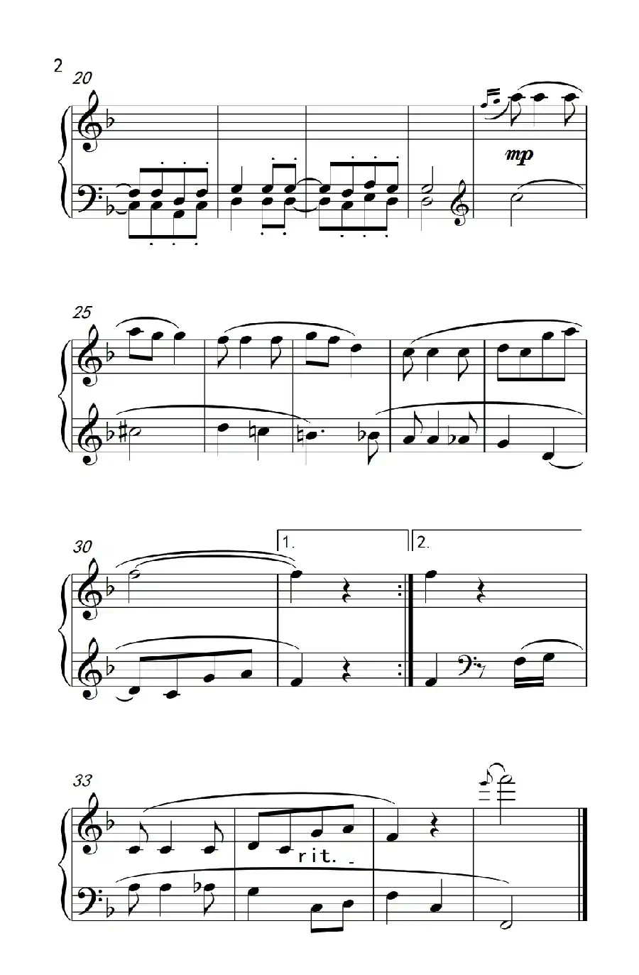 童年（约翰·汤普森 成人钢琴教程 第二册）