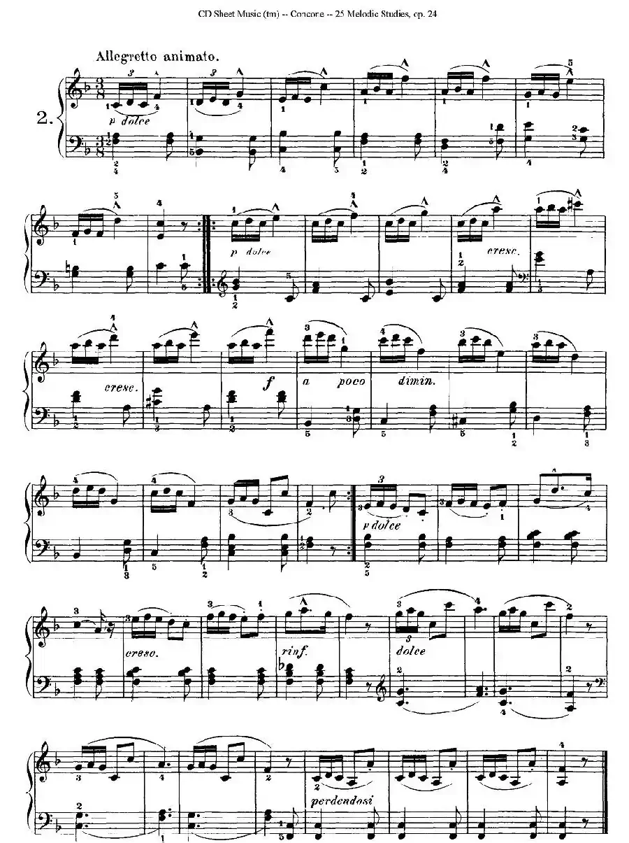 Concone - 25 Melodic Studies easy and progressive（1—5）