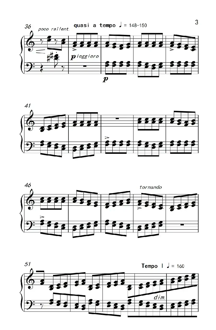 三度交替（巴托克 小宇宙 钢琴教程 5）