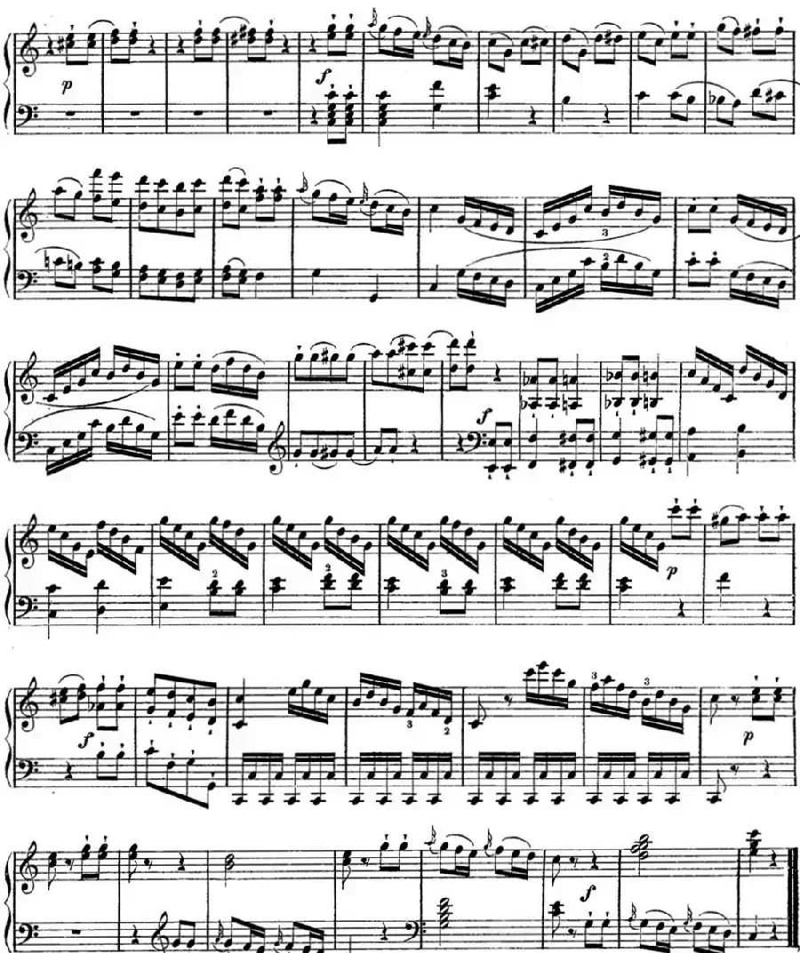 海顿 钢琴奏鸣曲 Hob XVI 48 in C major