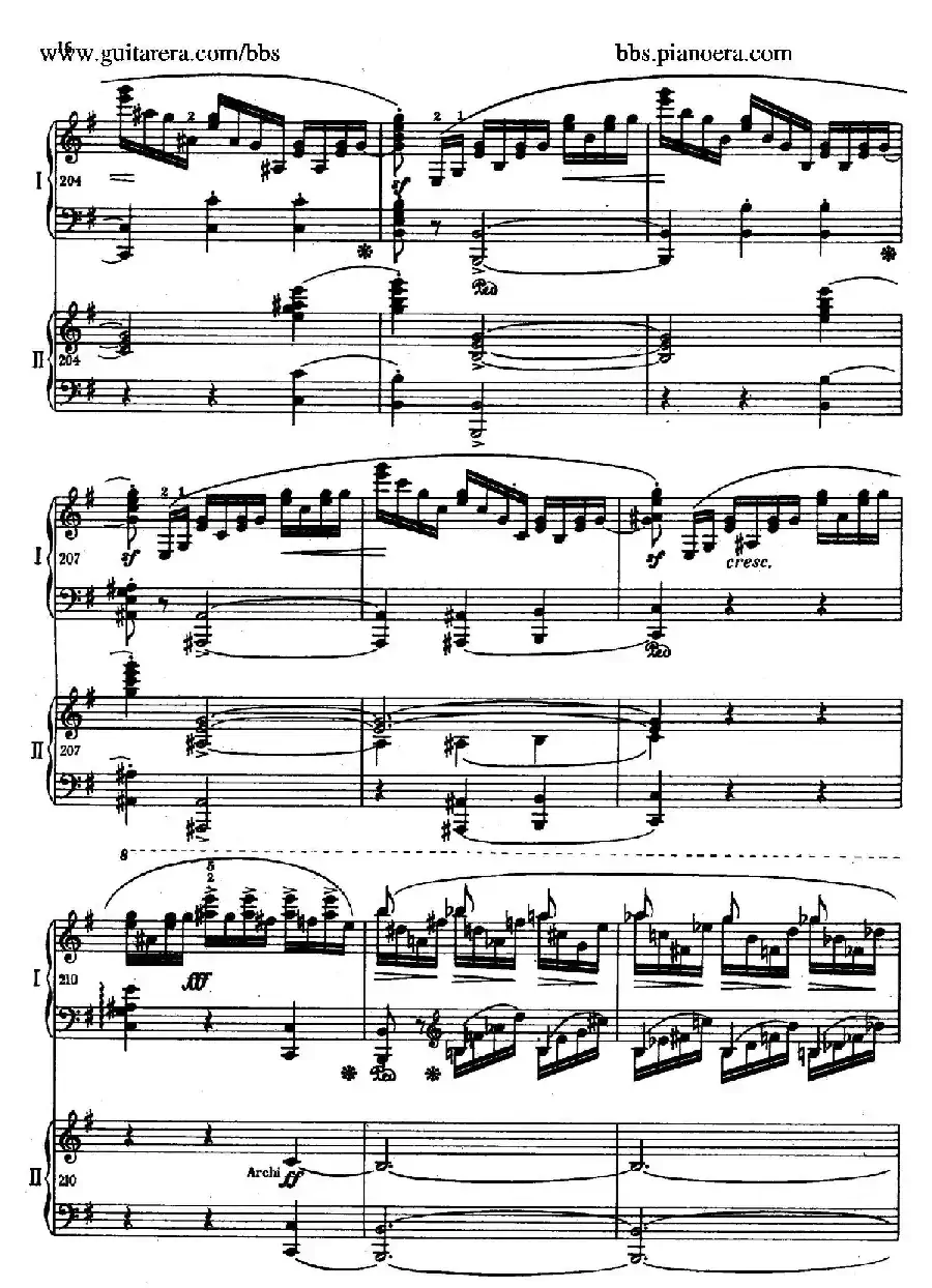 e小调第一钢琴协奏曲 Op.11（双钢琴版·第一乐章）