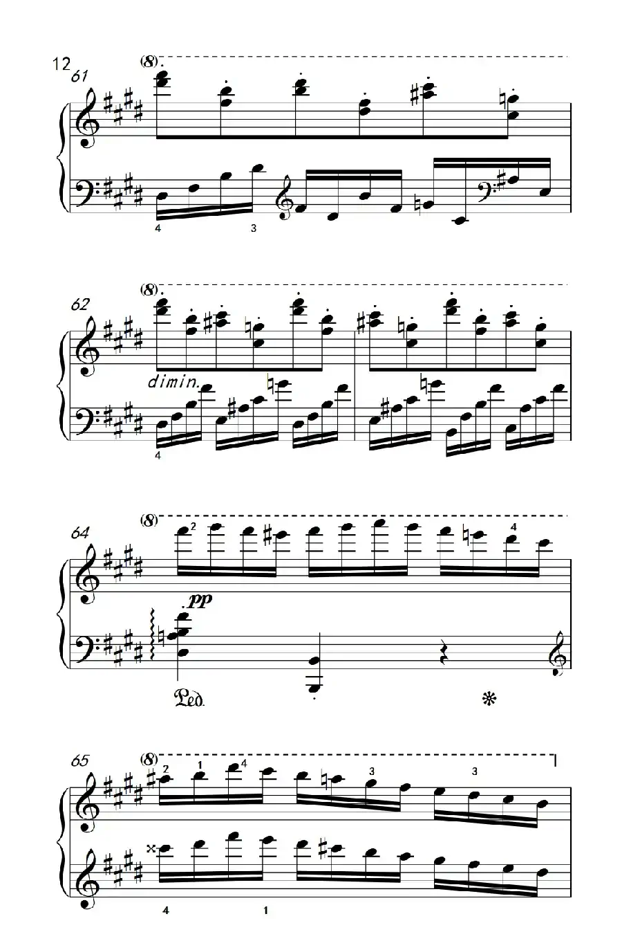 莫什科夫斯基 钢琴练习曲（第一首）