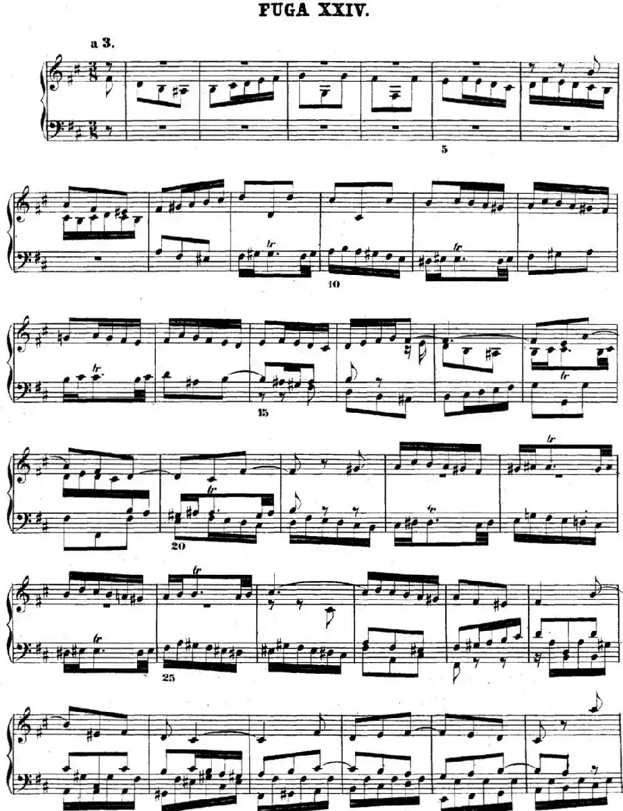巴赫《平均律钢琴曲集·第二卷》之赋格曲（NO.24）