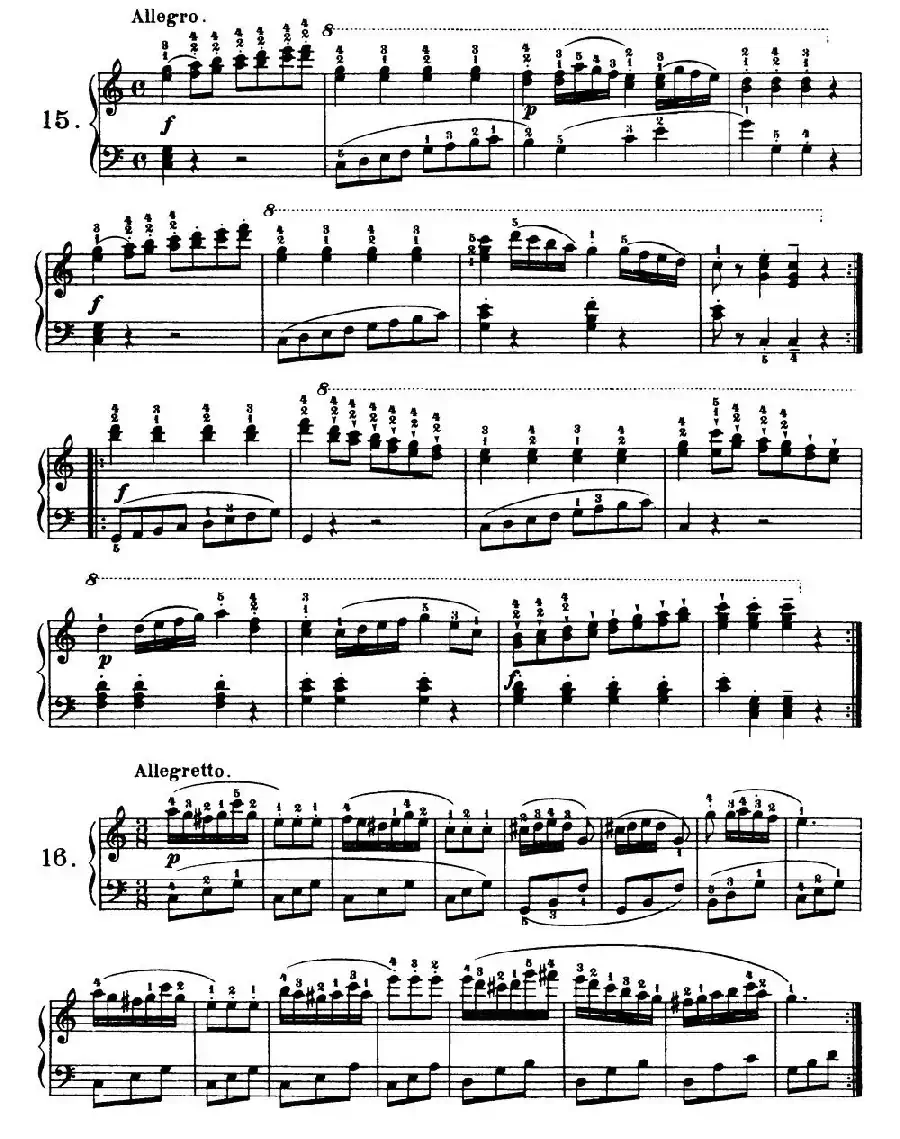 One Hundred and Ten Easy and Progressive Exercises Op.453（车尔尼110首简易练习曲 11——20）