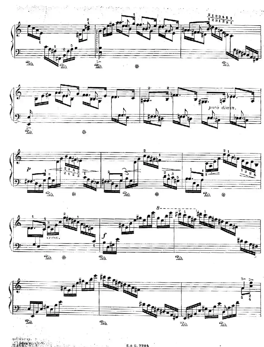 12 Etudes For The Left Hand Op.92 No.1（12首为左手而作的钢琴练习曲）