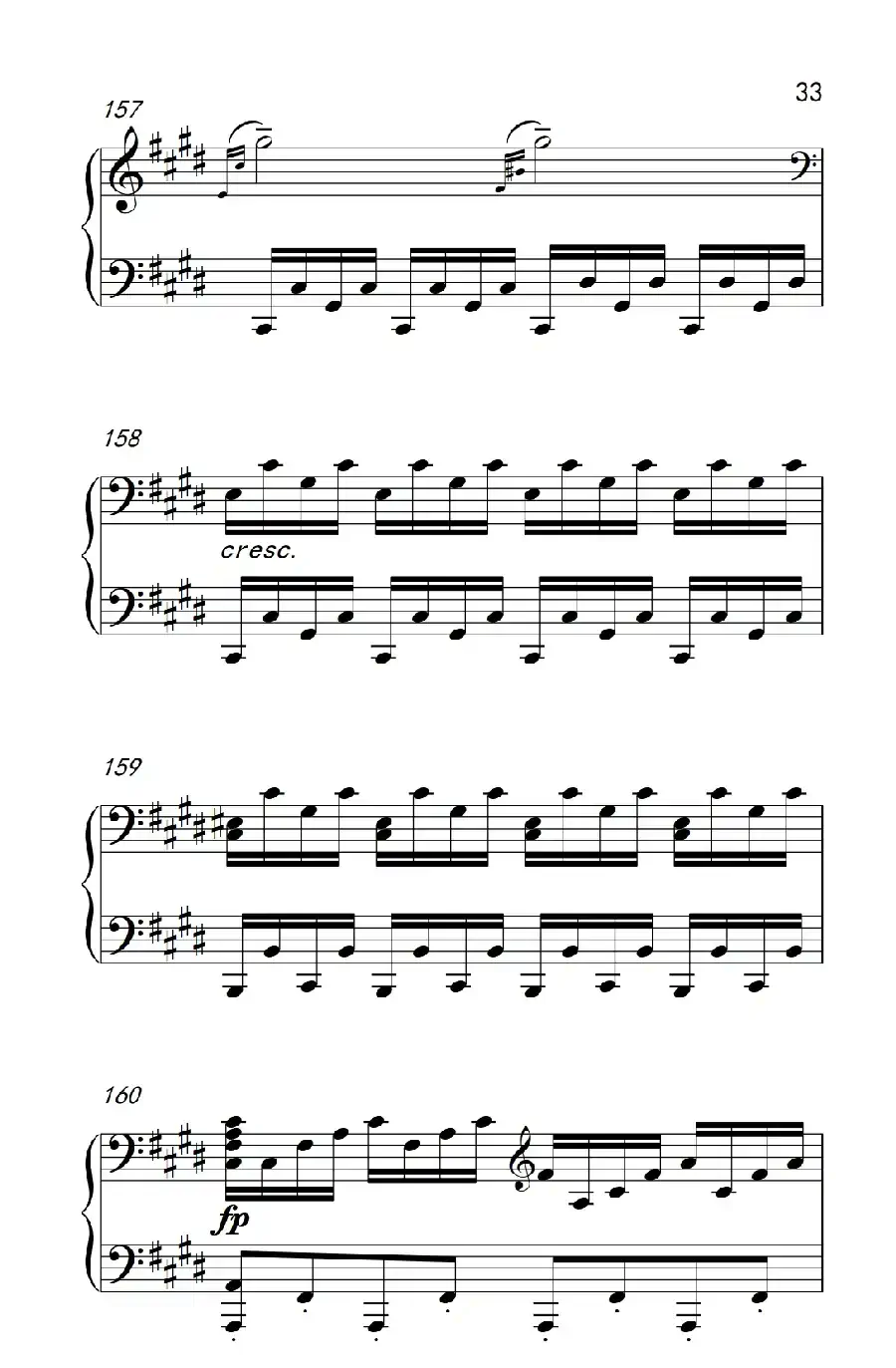 第十四号钢琴奏鸣曲（月光） 激动的急板