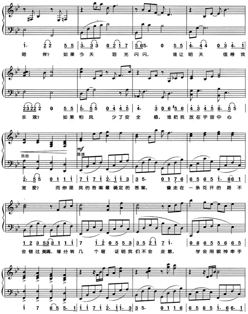 你是答案（钢琴弹唱）