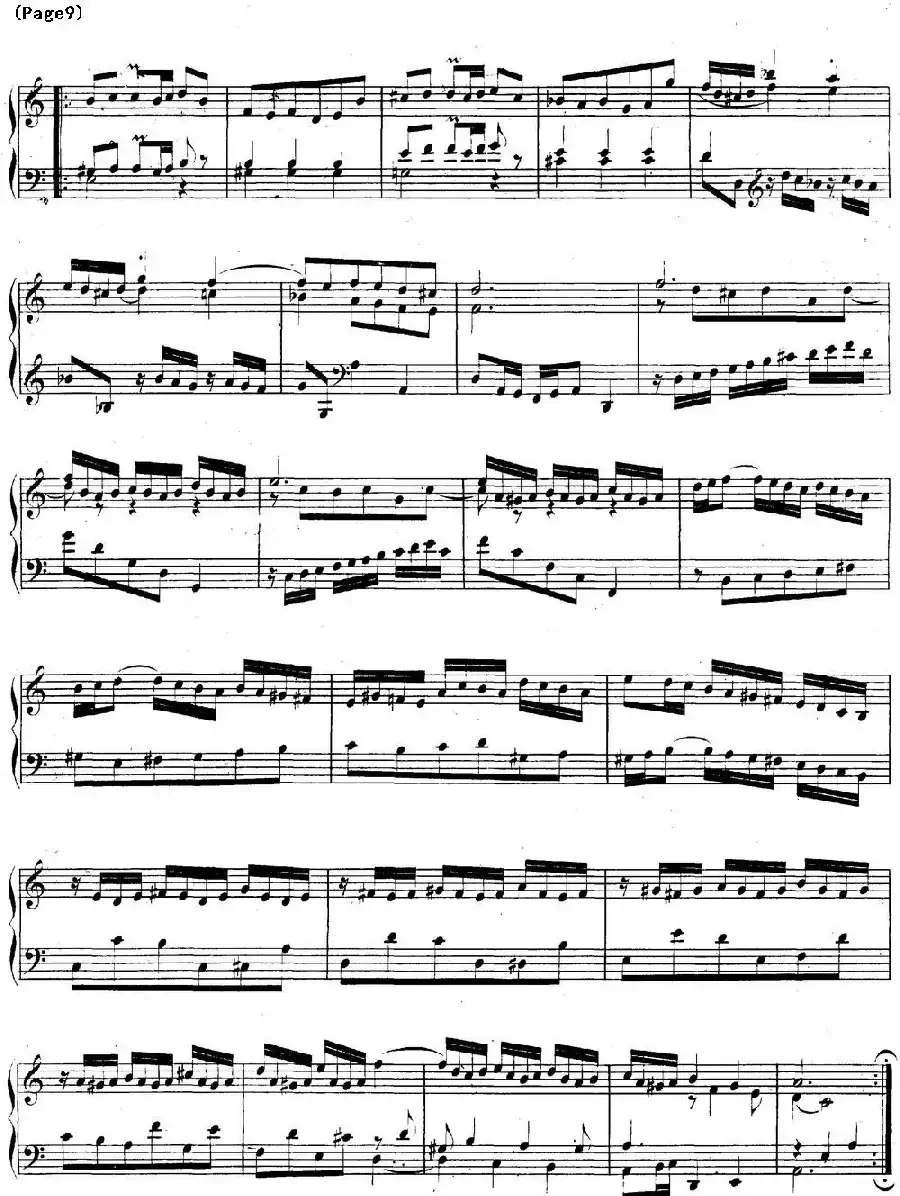 帕蒂塔6首德国组曲（No.3 a小调 巴赫 Partita a Minor BWV 827）