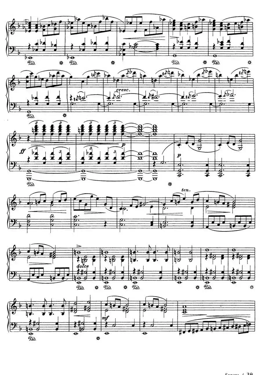 Piano Sonata in F Maj Op·12 （F大调钢琴奏鸣曲·第一乐章）
