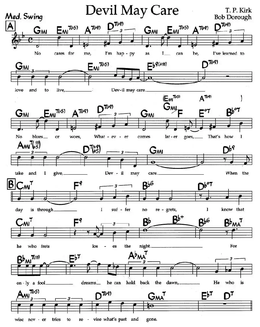 Devil May Care(爵士钢琴曲)