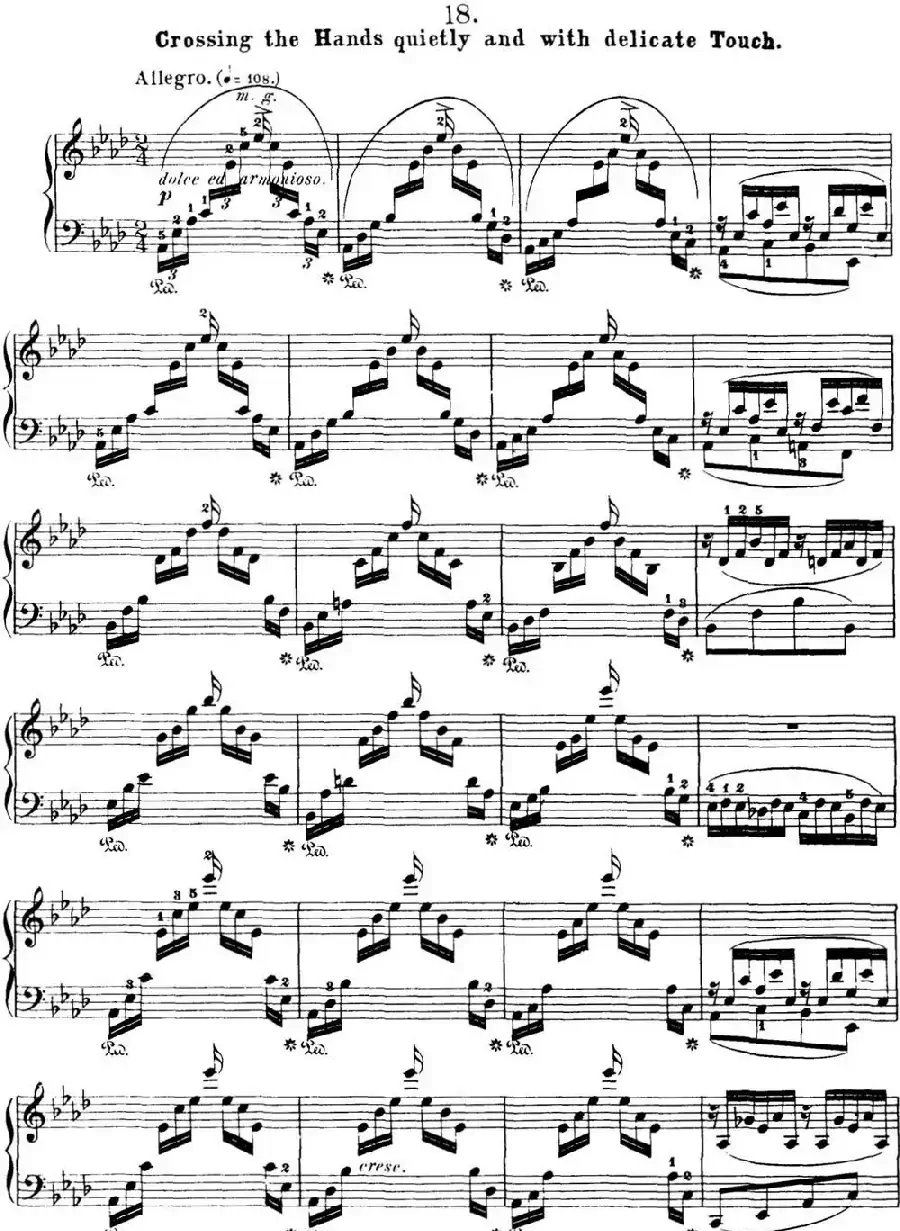 50首车尔尼Op.740钢琴手指灵巧技术练习曲（NO.18）