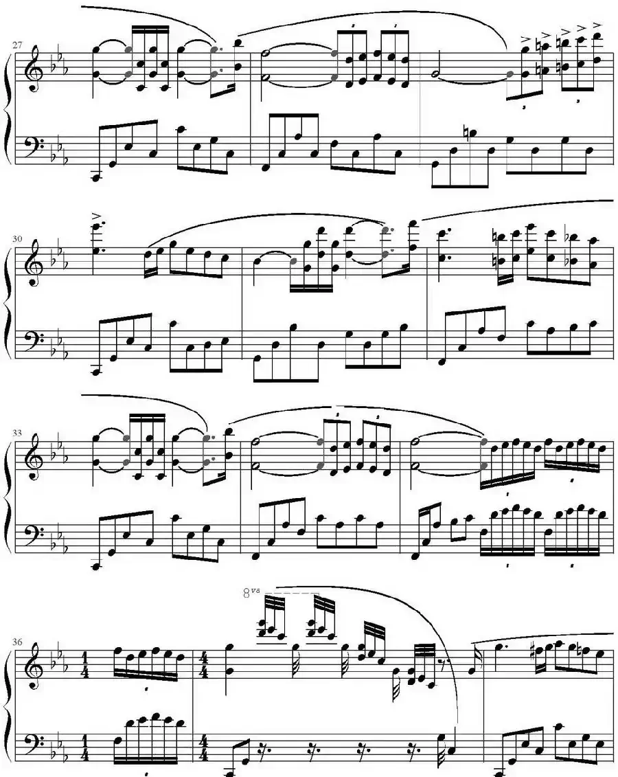 爱的协奏曲（弹琴吧制谱版）