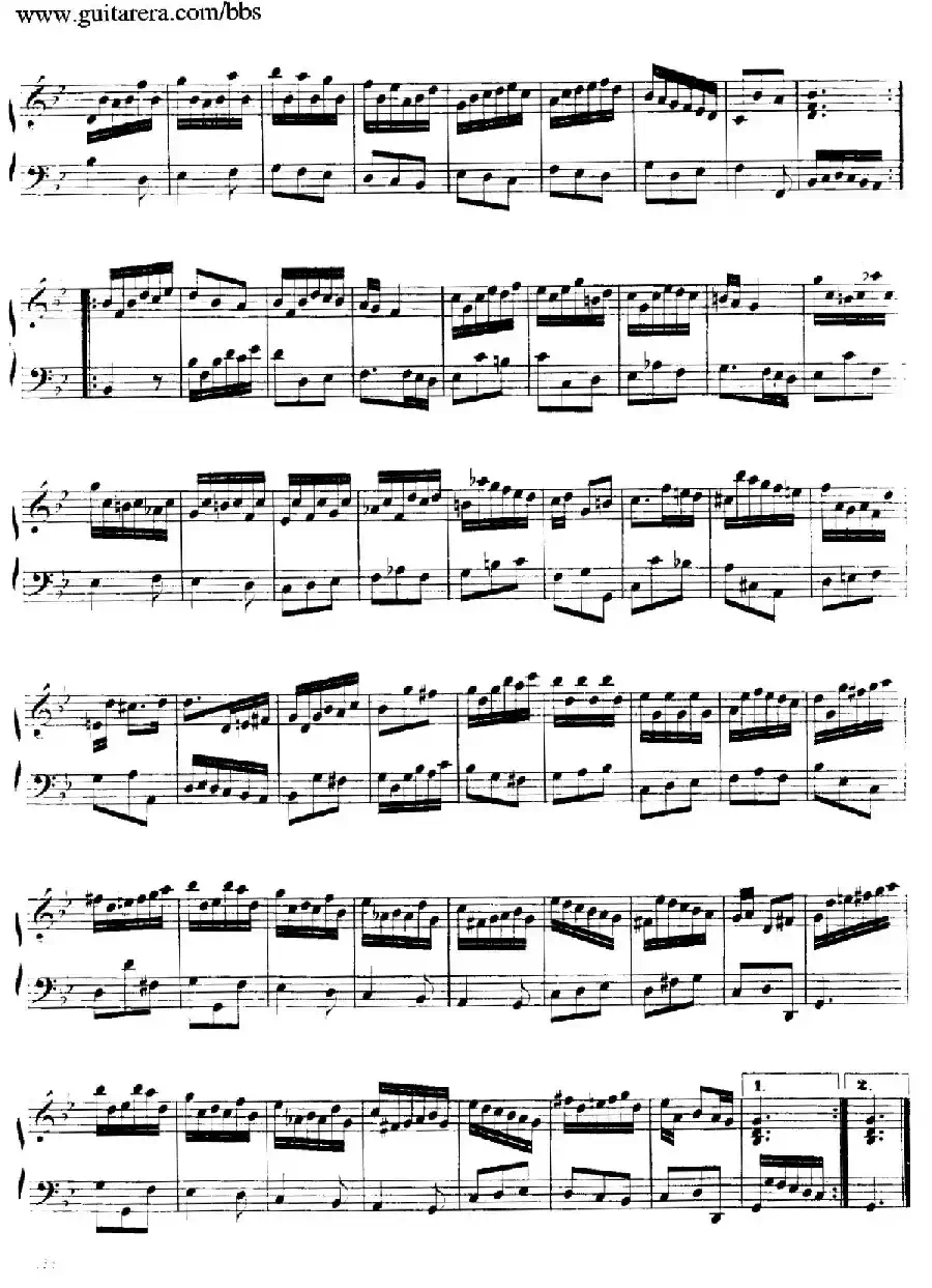 Suite No.7 in g Minor HWV 432（g小调第七组曲）