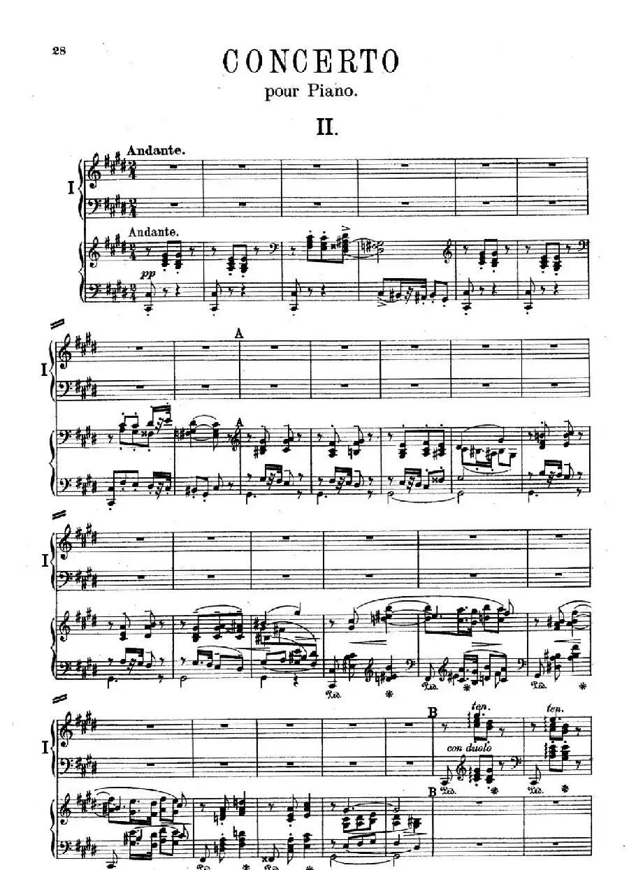 Piano Concerto in E Major Op.59（E大调钢琴协奏曲·双钢琴·第二乐章）