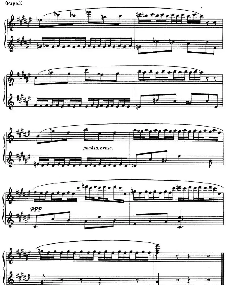 斯克里亚宾8首钢琴练习曲 Op42（No.3 Alexander Scriabin Etudes）