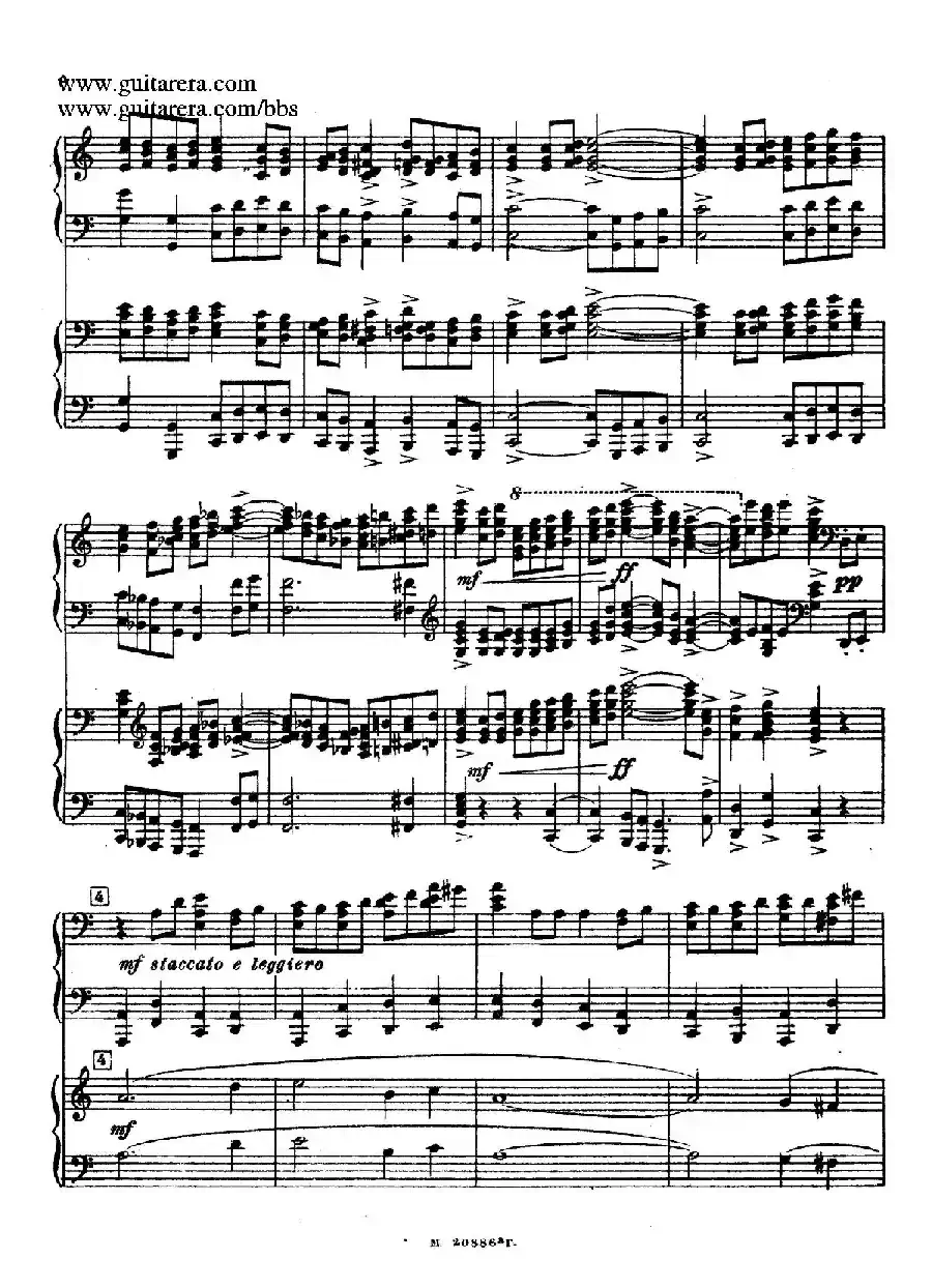 第二双钢琴组曲 Suite for Two Pianos No.2 Op.17（1. 引子 Introduction）