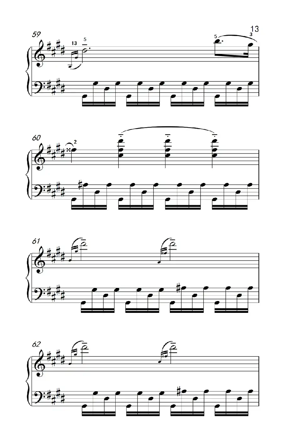 第十四号钢琴奏鸣曲（月光） 激动的急板