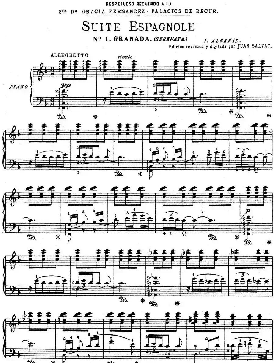 Suite Espanola Op.47（西班牙组曲·Ⅰ）