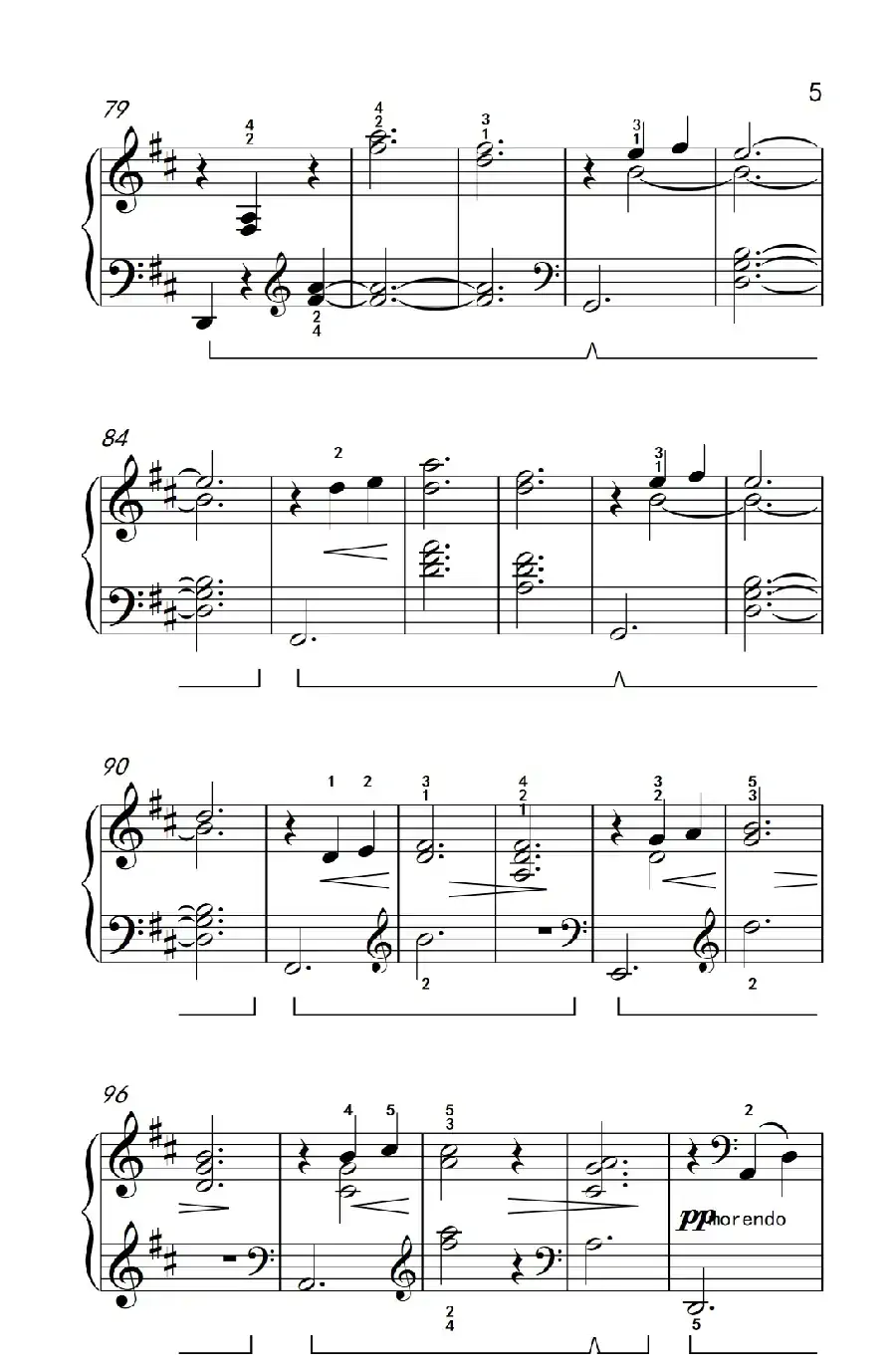 月光（约翰·汤普森 成人钢琴教程 第三册）