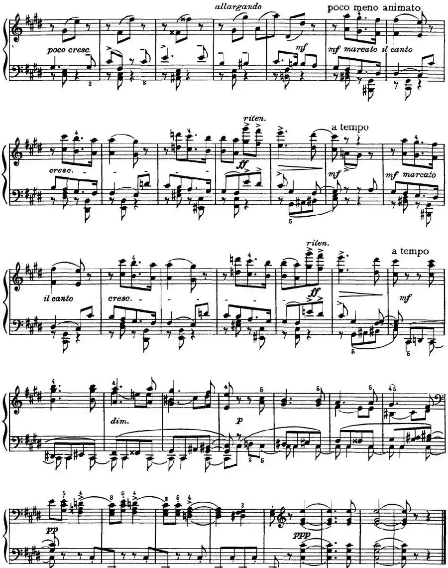 柴可夫斯基18首钢琴小品Op.72（3.Tendres reproches）