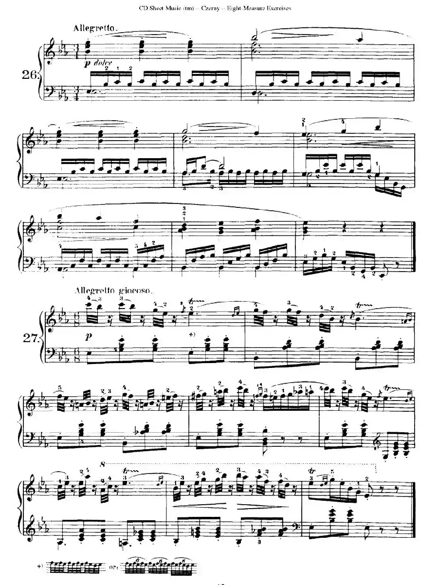 160 Eight- Measure Exercises.Op.821（车尔尼160首钢琴八小节练习曲（19——35））