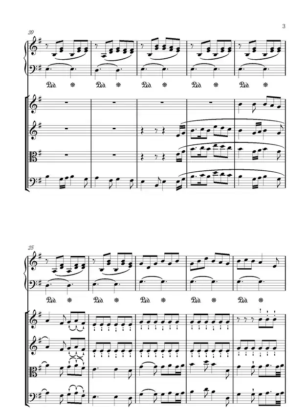 单二部弦乐四重奏