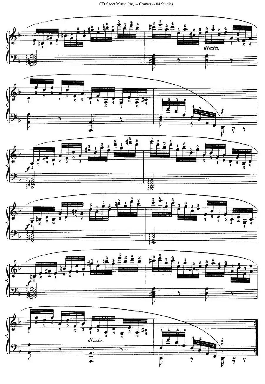 Cramer - 84 exercices（16—20）（克拉莫84首钢琴练习曲）