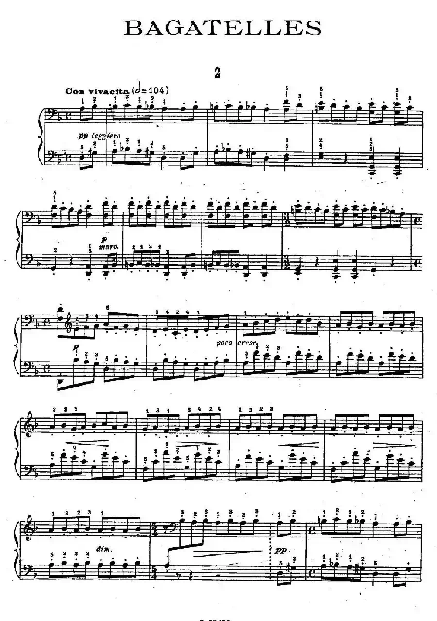 Ten Bagatelles Op.5（10首小品·2. d小调）
