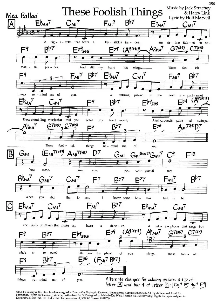 These Foolish Things（爵士钢琴曲）