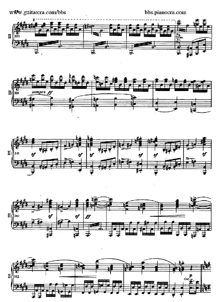 e小调第一钢琴协奏曲 Op.11（双钢琴版·第一乐章）