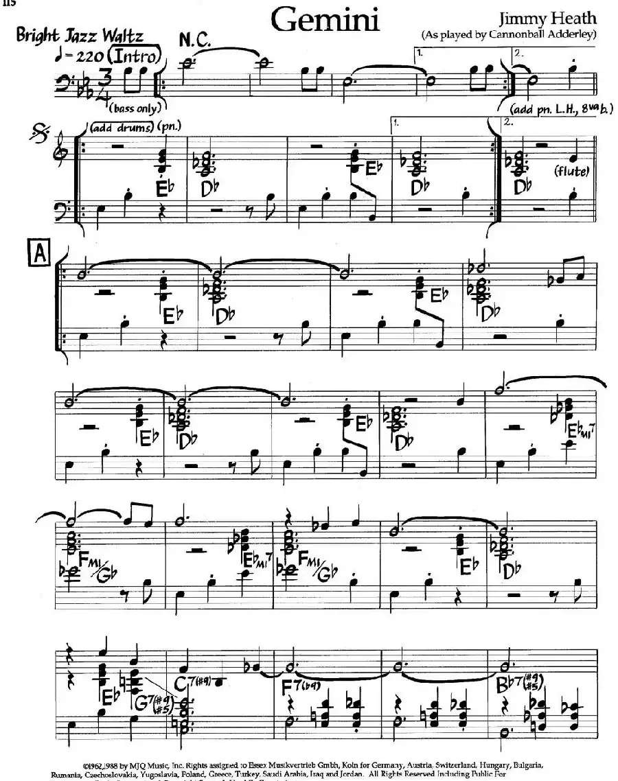 Gemini(爵士钢琴曲)